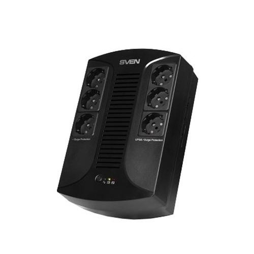 ИБП SVEN UP-L1000E, 1000VA, 500W, EURO, черный