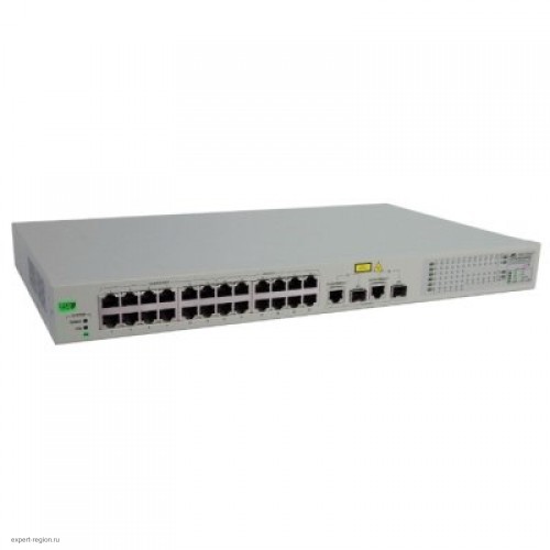 Коммутатор Allied telesis 24  Port Fast Ethernet WebSmart Switch with 4 uplink ports (2  x 10/100/1000T and  2 x SFP-10/100/1000T Combo ports)