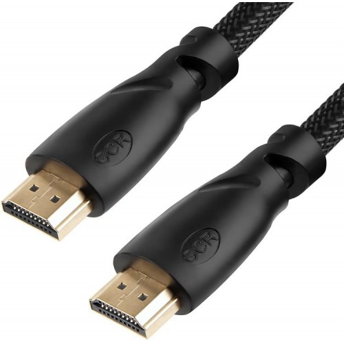 Кабель Greenconnect 0.5m HDMI версия 2.0, HDR 4:2:2, Ultra HD, 4K 60 fps 60Hz/5K*30Hz, 3D, AUDIO, 18.0 Гбит/с, 28/28 AWG, OD7.3mm, тройной экран, черный нейлон, GCR-HM811-0.5m GCR-HM811-0.5m