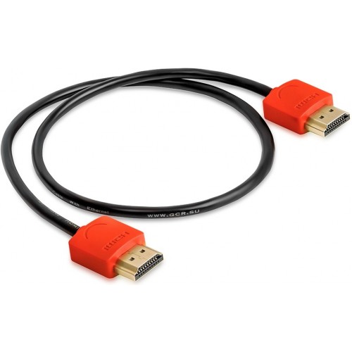 Кабель Greenconnect SLIM 0.3m HDMI 2.0, желтые коннекторы Slim, OD3.8mm, HDR 4:2:2, Ultra HD, 4K 60 fps 60Hz, 3D, AUDIO, 18.0 Гбит/с, 32/32 AWG, GCR-51602 GCR-51602