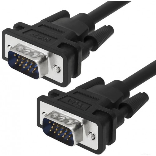 Кабель Greenconnect SVGA 1.8м чёрный, OD6.0mm. 15M / 15M GCR-VM2VM1-1.8m, 28/28 AWG, двойной экран GCR-VM2VM1-1.8m