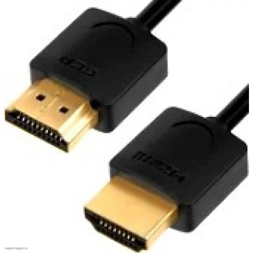 Кабель Greenconnect SLIM 3.0m HDMI 2.0, черный Slim, OD3.8mm, HDR 4:2:2, Ultra HD, 4K 60 fps 60Hz, 3D, AUDIO, 18.0 Гбит/с, 32/32 AWG, GCR-51597 GCR-51597