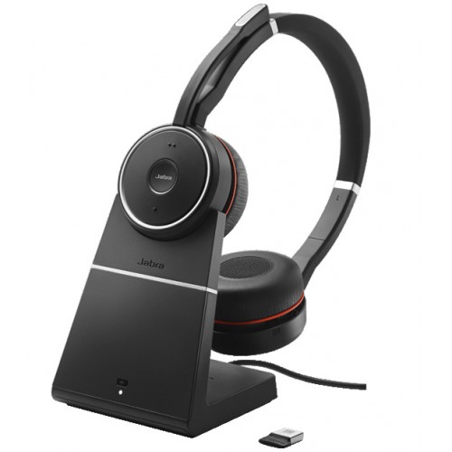 Гарнитура беспроводная Jabra Evolve 75 Stereo MS, Charging stand & Link 370 7599-832-199