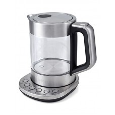 Чайник электрический KITFORT КТ-616, 2200Вт, серебристый и черный