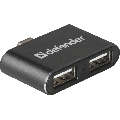 Универсальный USB разветвитель Defender Quadro Dual USB3.1 TYPE C - USB2.0, 2порта 83207