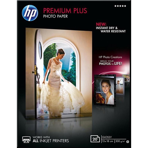 Бумага HP Premium Plus Glossy Photo Paper-20 sht/13 x 18 cm CR676A