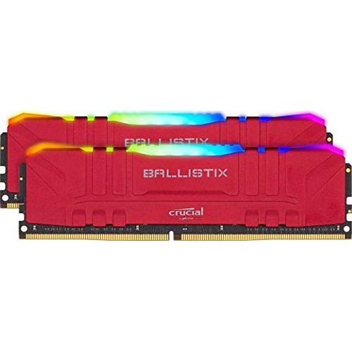 Память оперативная Crucial 16GB Kit (8GBx2) DDR4 3600MT/s CL16 Unbuffered DIMM 288 pin Ballistix Red RGB BL2K8G36C16U4RL