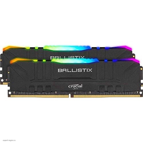 Память оперативная Crucial 16GB Kit (8GBx2) DDR4 3600MT/s CL16 Unbuffered DIMM 288 pin Ballistix Black RGB BL2K8G36C16U4BL