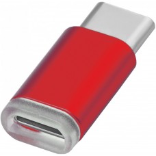 Переходник USB Type C на micro USB 2.0, M/F, Greenconnect, красный, GCR-UC3U2MF-Red
