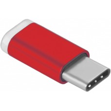 Переходник USB Type C на micro USB 2.0, M/F, Greenconnect, красный, GCR-UC3U2MF-Red