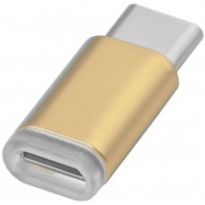 Переходник USB Type C на micro USB 2.0, M/F, Greenconnect, золотистый, GCR-UC3U2MF-G 
