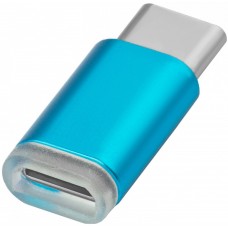 Переходник USB Type C на micro USB 2.0, M/F, Greenconnect, голубой, GCR-UC3U2MF-BL 