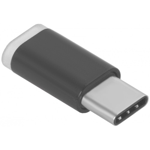 Переходник USB Type C на micro USB 2.0, M/F, Greenconnect, черный, GCR-UC3U2MF-BK 