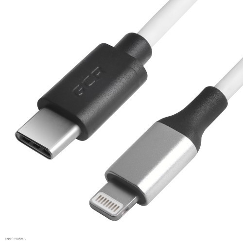 Кабель Greenconnect 0.5m Apple USB 2.0, CM/Lightning 8pin MFI для Iphone 5/6/7/8/X - поддержка всех IOS, белый, алюминиевый корпус серебро+черный, черный ПВХ GCR-50880