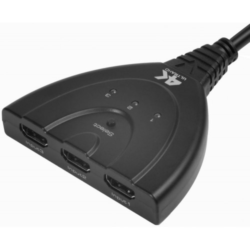 Переключатель Greenconnect HDMI 3 к 1 + USB port серия Greenline GL-v301ZP