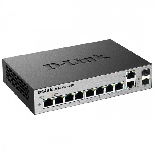 Коммутатор D-Link DGS-1100-10/ME/A 8G 2GBIC настраиваемый