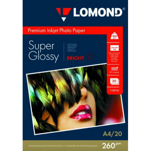 Бумага (Фотобумага) Lomond 1106103 10x15/270г/м2/500л./белый высокоглянцевое для струйной печати