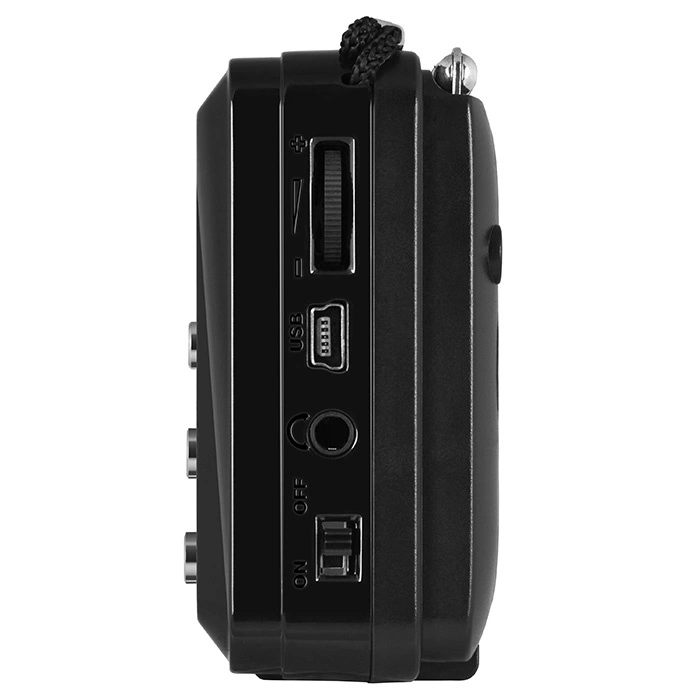 Беспроводная колонка SVEN PS -60, черный (3 Вт, FM-тюнер, USB, microSD, LED-дисплей, фонарь, 3xAA, 600мА*ч) SV-016845
