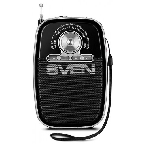 Акустическая система SVEN SRP-445, черный (3 Вт, FM/AM, USB, microSD, встроенный аккумулятор) SV-017118