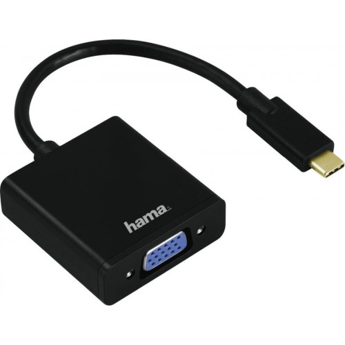 Адаптер Hama 00135727 USB Type-C (m) VGA (f) 0.1м черный