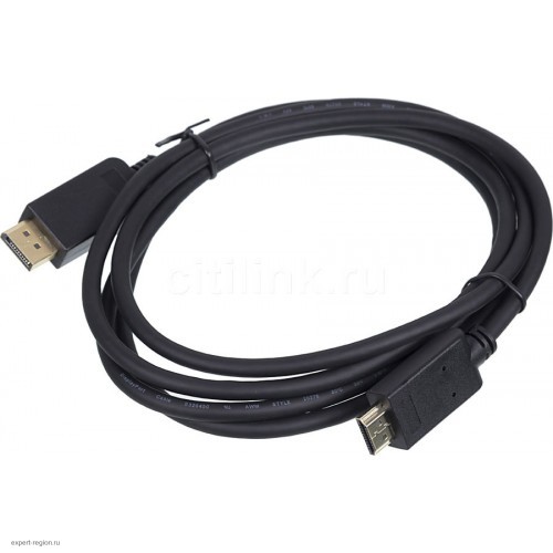 Кабель 1.2v ver2.0 DisplayPort (m) HDMI (m) 2м черный