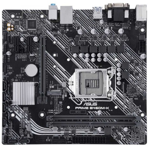Материнская плата Asus PRIME B460M-K Soc-1200 Intel B460 2xDDR4 mATX AC`97 8ch(7.1) GbLAN RAID+VGA+DVI