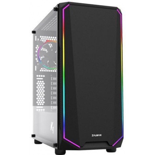 Корпус ATX ZALMAN K1 Rev.A, Midi-Tower, без БП, черный