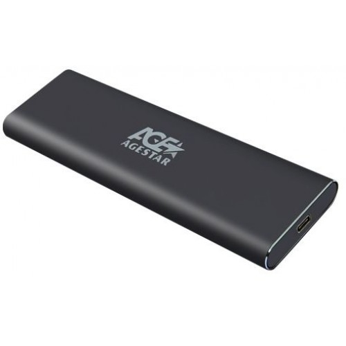 Внешний корпус SSD AgeStar 3UBNF1C m2 NGFF 2280 B-Key USB 3.0 алюминий серый