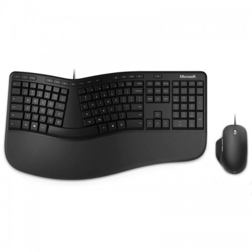 Клавиатура + мышь Microsoft Ergonomic Keyboard Kili & Mouse LionRock 4 Busines клав:черный мышь:черный USB беспроводная