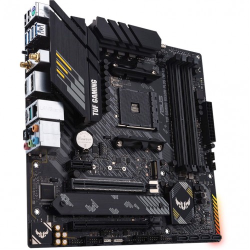 Материнская плата Asus TUF GAMING B550M-PLUS (WI-FI) Soc-AM4 AMD B550 4xDDR4 mATX AC`97 8ch(7.1) 2.5Gg RAID+HDMI+DP