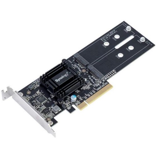 Плата Synology M.2 SSD-Sata adapter, LP PCIe 2.0x8 (for DS1819+, DS2419+ , DS1517+, DS1817+, DS3018xs, FS1018, RS1219+, for all xs/xs+ models) up to 2xSSD M.2 SATA