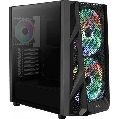 Корпус Aerocool AirHawk Duo-G-BK-v1 черный без БП ATX 5x120mm 5x140mm 2xUSB3.0 audio bott PSU