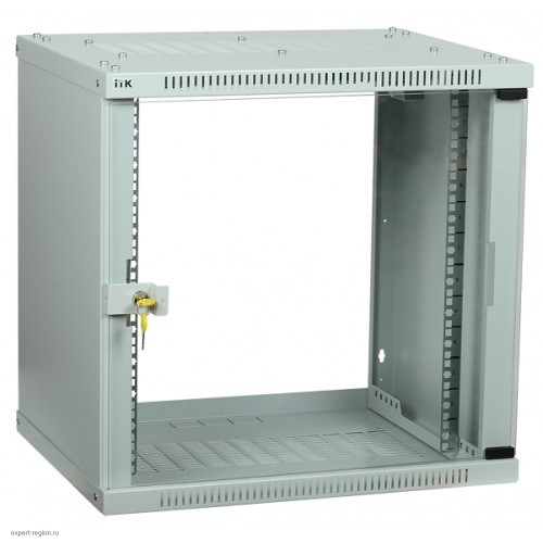 Шкаф настенный 19", 6U ITK 550x350мм дверь стекло серый LWE3-06U53-GF 