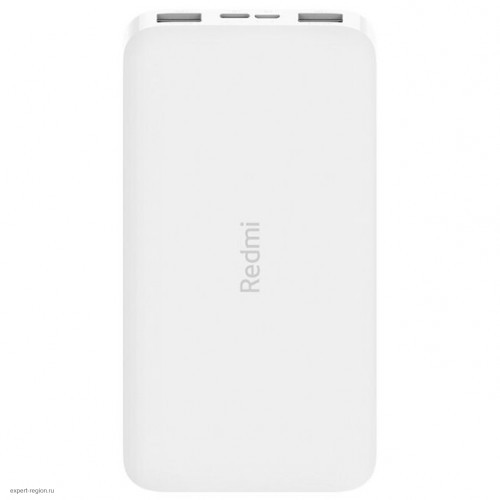 Мобильный аккумулятор Xiaomi Redmi Power Bank PB100LZM Li-Pol 10000mAh 2.4A+2.4A белый 2xUSB