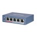 Коммутатор Hikvision DS-3E0105P-E(B) 4 RJ45 100M PoE