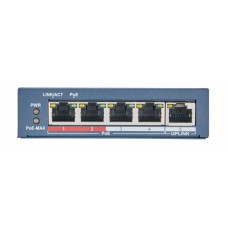 Коммутатор Hikvision DS-3E0105P-E(B) 4 RJ45 100M PoE