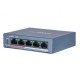 Коммутатор Hikvision DS-3E0105P-E/M(B) 4 RJ45 100M PoE с грозозащитой 6кВ