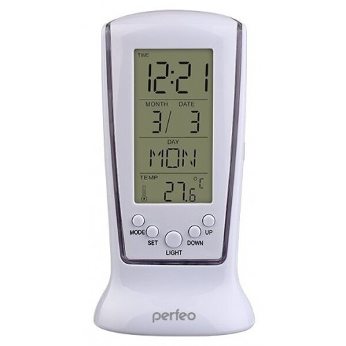 Часы-будильник Perfeo \"Pillar\", (PF-S2065) время, температура