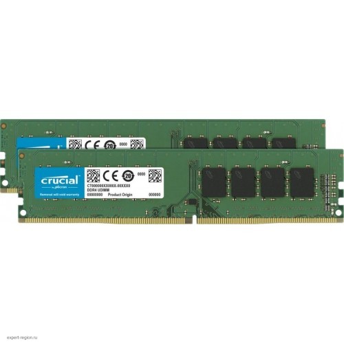 Память DDR4 2x8Gb 2666MHz Crucial CT2K8G4DFS8266 RTL PC4-21300 CL19 DIMM 288-pin 1.2В kit single rank