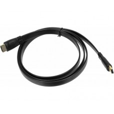 Кабель аудио-видео High Speed ver.1.4 Flat, HDMI (m) - HDMI (m) , ver 1.4, 1.5м, GOLD FLAT черный