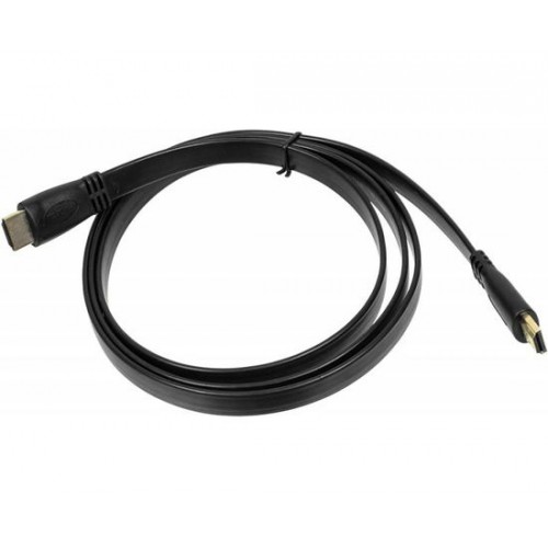 Кабель аудио-видео High Speed ver.1.4 Flat, HDMI (m) - HDMI (m) , ver 1.4, 1.5м, GOLD FLAT черный