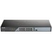 Коммутатор D-LINK DSS-100E-18P/A1A L2 Unmanaged 16 10/100Base-TX ports and 110/100/1000Base-T port and 1 1000Base-T SFP combo-port (16 PoE ports802.3af/802.3at (30 W), PoE Budget 230 W, up to 250 m power deli