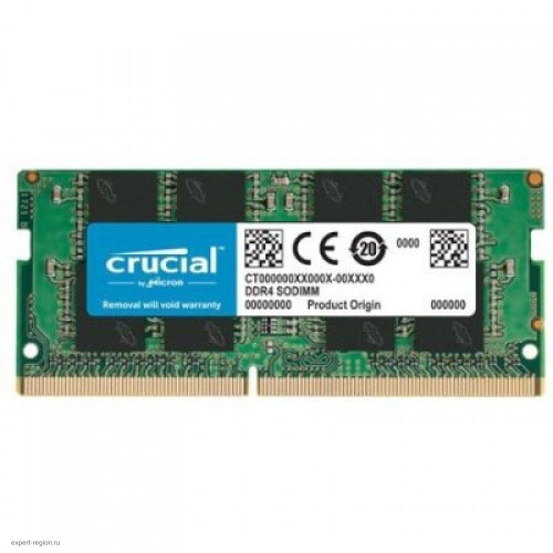 Оперативная память Crucial by Micron DDR4 8GB 2666MHz SODIMM  (PC4-21300) CL19 1.2V (Retail) (Analog CT8G4SFS8266)