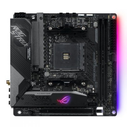 Материнская плата ASUS ROG STRIX X570-I GAMING, X570, 2*DDR4, HDMI + DP, SATA3 + RAID, Audio, Gb LAN, USB 3.2*10, USB 2.0*2, mIATX ; 90MB1140-M0EAY0