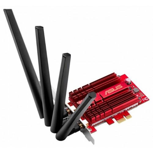 Адаптер WI-FI ASUS PCE-AC88 802.11ac, 1000 + 2167 Mbps PCI-E Adapter, 4 антенны ; 90IG02H0-BM0000