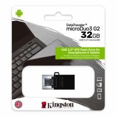 Флеш Диск Kingston 32Gb DataTraveler microDuo 3 G2 DTDUO3G2/32GB USB3.0 черный