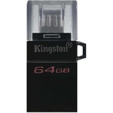 Флеш Диск Kingston 64Gb DataTraveler microDuo 3 G2 DTDUO3G2/64GB USB3.0 черный