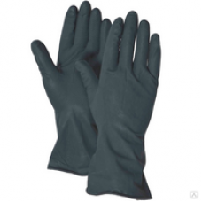 Перчатки КЩС тип 1; защита от кислот и щелочей, конц. до 70 %, для грубых работ