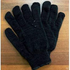 Перчатки ХБ двойные,  черные