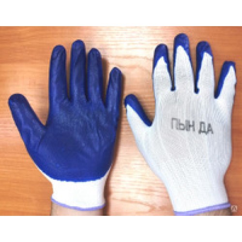 Перчатки нейлоновые с полиуретановым покрытием (БЕЛЫЕ)